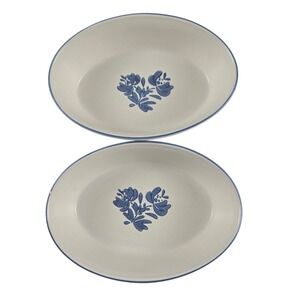 Vintage Pfaltzgraff Yorktowne #240 Oval Bakers Serving Dishes Set of 2 USA